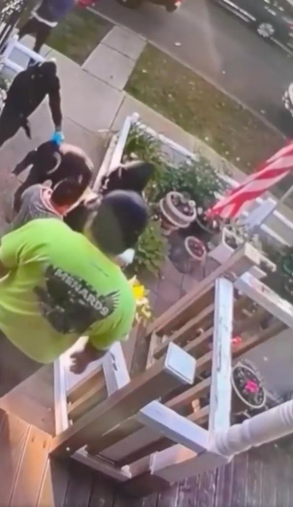 A chilling video captured the moment a Chicago resident was robbed at gunpoint by a group of people in masks.