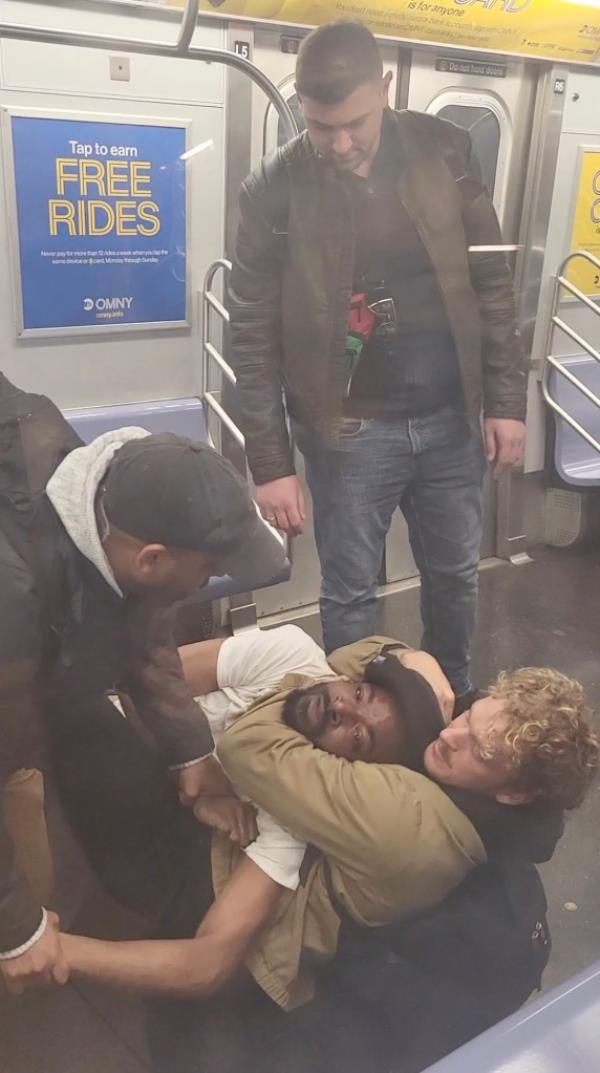 Penny strangles homeless man Jordan Neely on May 1