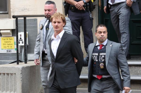 Daniel Penny during his perp walk. 