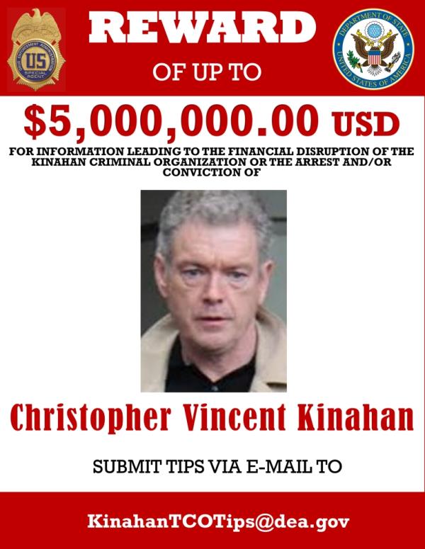 Wanted poster for Christy Kinahan Sr. 