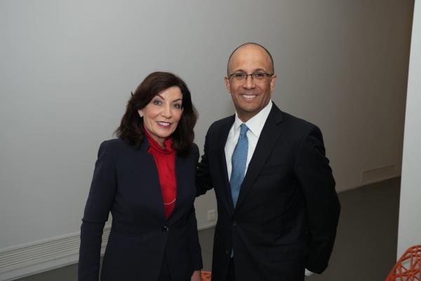 Gov. Kathy Hochul and Judge Hector LaSalle are pictured on Friday, Jan. 6, 2023.