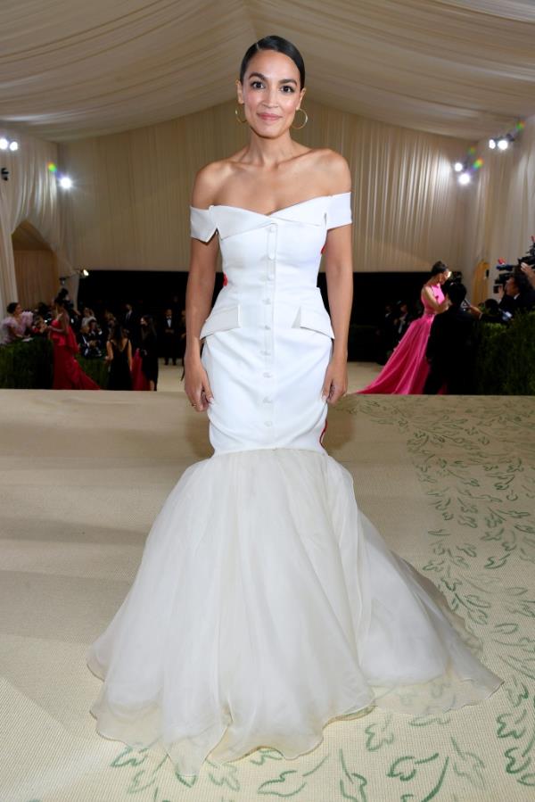 Alexandria Ocasio-Cortez attends the Met Gala Sept. 13, 2021.