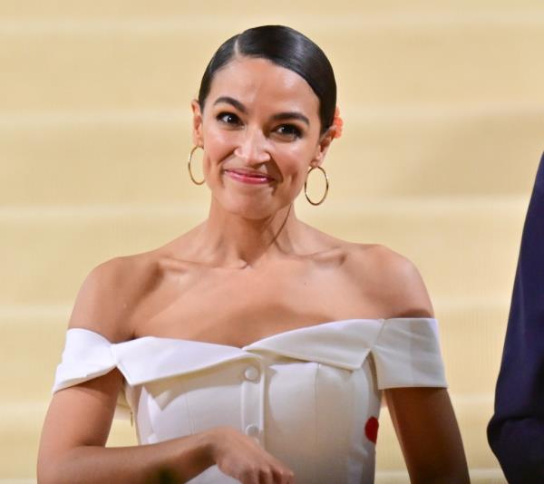 Alexandria Ocasio-Cortez attends the Met Gala Sept. 13, 2021.