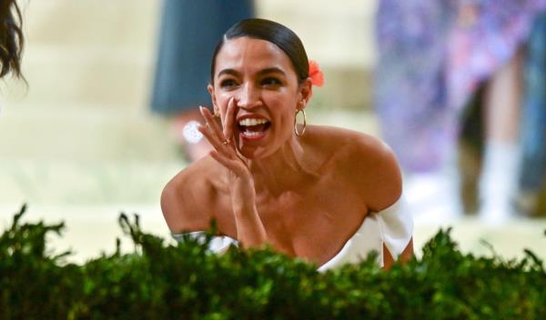 Alexandria Ocasio-Cortez attends the Met Gala Sept. 13, 2021.