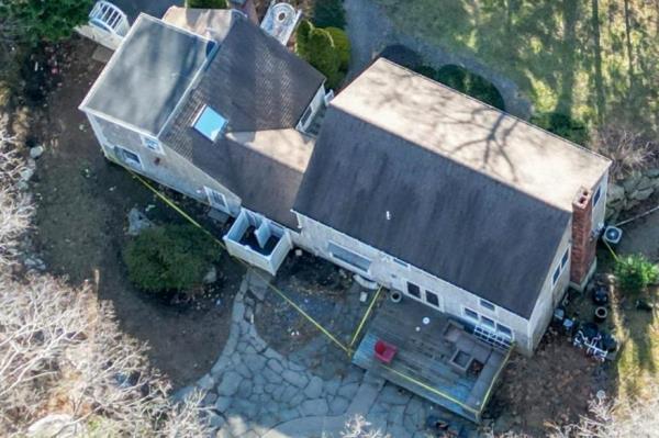 Drone footage of Brian Walshe's home.
