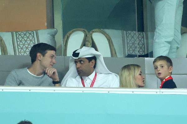 Jared Kushner speaking to Nasser Al-Khelaifi