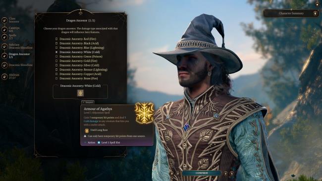 Gale takes the Draco<em></em>nic Bloodline Silver Sorcerer during multiclass in Baldur's Gate 3
