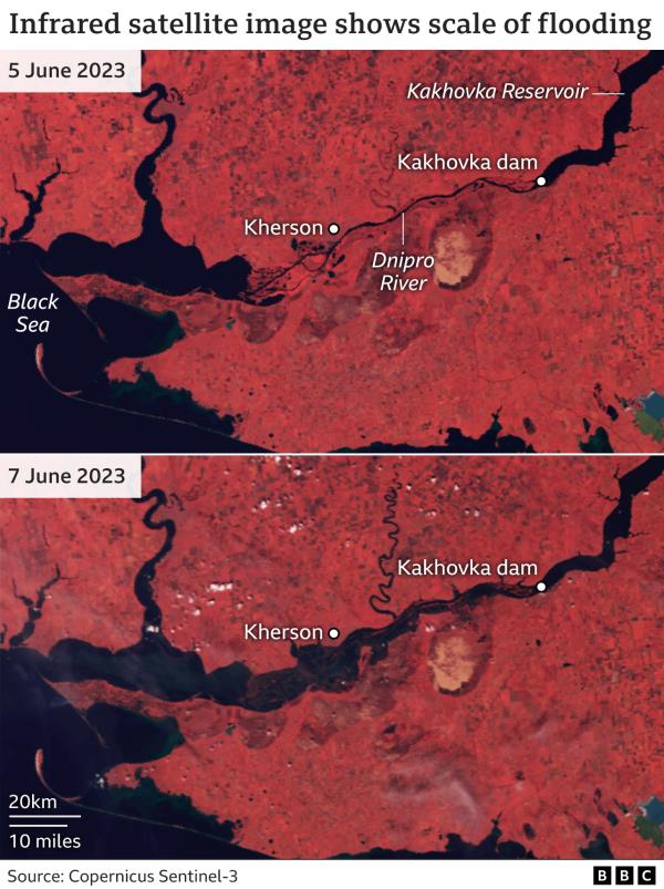 Infra-red image before and after