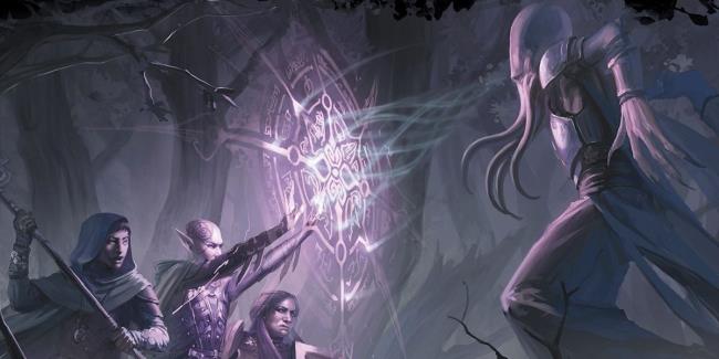 DND Mage casting a spell in DND