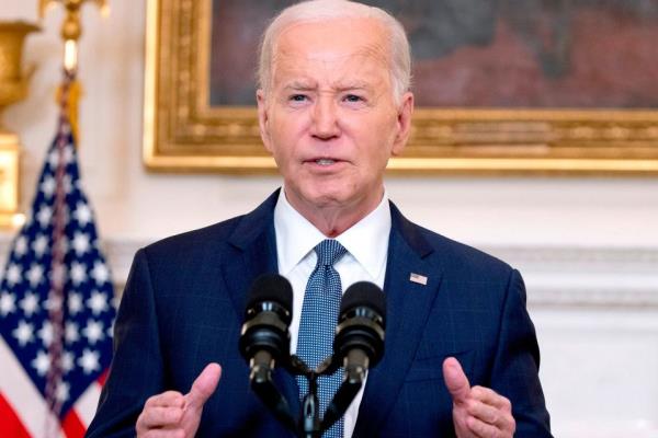 US President Joe Biden in the White House on Friday. Photo: Bloomberg
