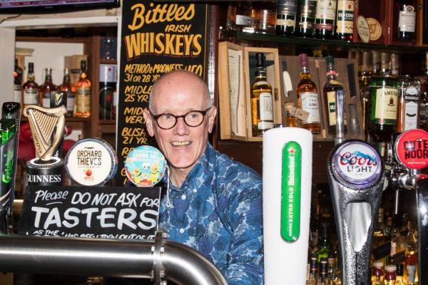 Owner John Bittles of Bittles Bar, Church Street Belfast.