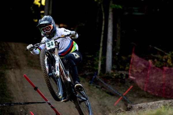 Oisín O'Callaghan is a former junior world champion in Downhill MTB. Photo: Isac Paddock