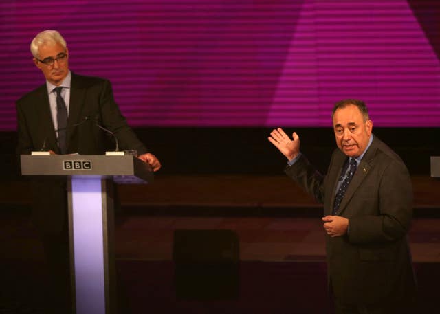 Alistair Darling and Alex Salmond at independence debate
