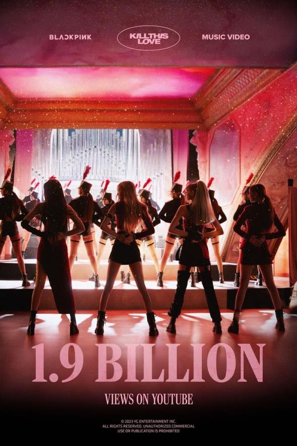 This image provided by YG Entertainment on Dec. 4, 2023, celebrates the music video for K-pop girl group BLACKPINK's 