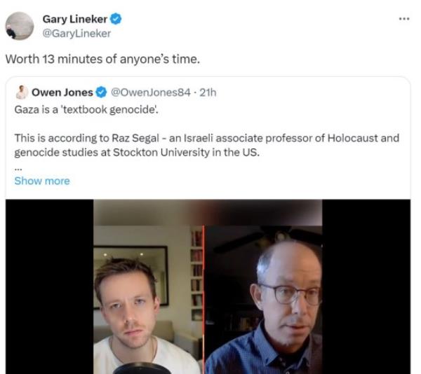 Gary Lineker's post.