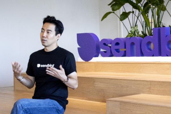 Sendbird’s　CEO　and　co-founder　Kim　Dong-shin　in　September,　2022