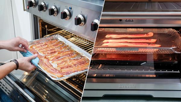 Fries cooking in air fryer 