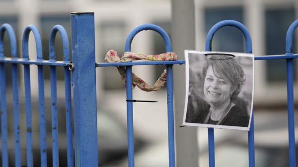 A photograph of Ruth Perry attached to the fence outside John Rankin Schools in Newbury, Berkshire, wher<em></em>e headteacher Flora Cooper is planning to refuse entry to Ofsted inspectors following the death of Ms Perry, who was head at nearby Caversham Primary School in Reading. Ruth killed herself in January while waiting for an Ofsted report which gave her school the lowest possible rating, her family said. Picture date: Tuesday March 21, 2023.