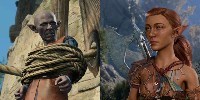split image showing two gnomes from baldurs gate 3