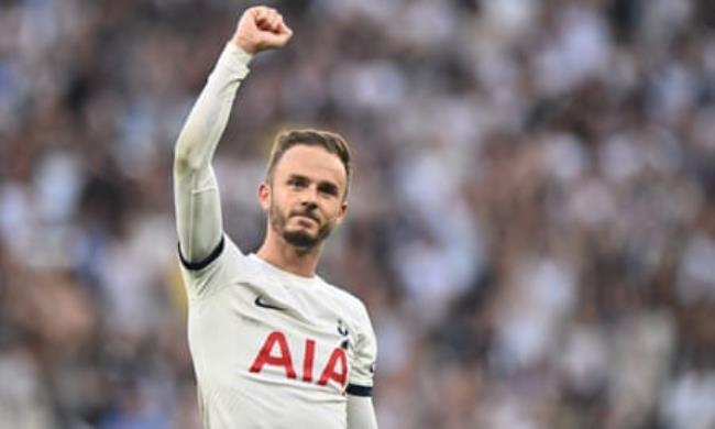James Maddison playing for Spurs.