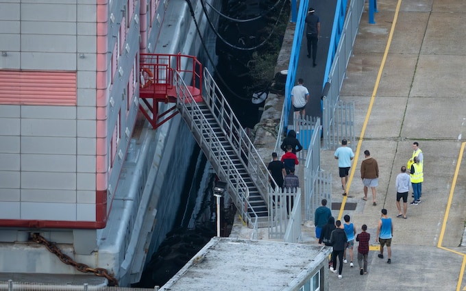 Asylum seekers and staff are returning to the Bibby Stockholm