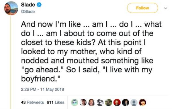 Sohmer's social media posts a<em></em>bout revealing his sexual orientation to the children went viral.