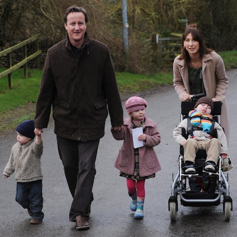 David and Samantha Cameron with their chidren, from left, Elwen, Nancy and Ivan