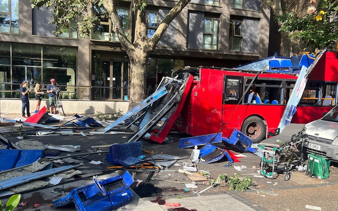 Disney+ production crew films a recreation of the Lo<em></em>ndon 2005 bus bombing for a new streaming series