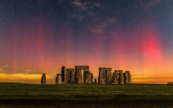 The phenomenon was briefly visible above Sto<em></em>nehenge at the weekend