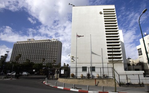 Families of staff at the British embassy in Tel Aviv are being evacuated