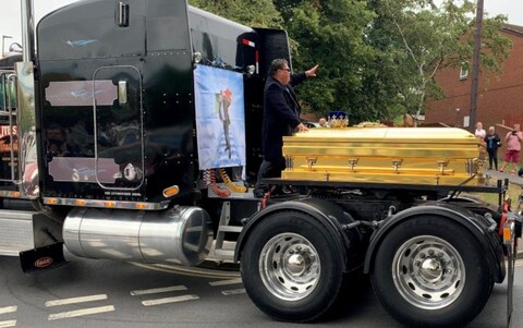 Mr Collins was buried in a 22-carat gold coffin 