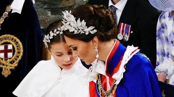 Princess Charlotte and the Princess of Wales at the coro<em></em>nation ceremony of King Charles III and Queen Camilla in Westminster Abbey, London. Picture date: Saturday May 6, 2023. Yui Mok/Pool via REUTERS