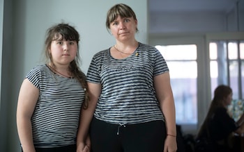 Yulia and her daughter, Irina, travelled with family to escape Russian-occupied territory
