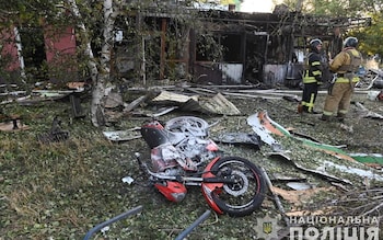 Aftermath of Russian missile strike in the centre of Vilniansk, Zaporizhzhia region