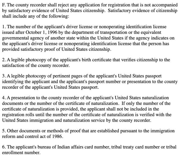 Requirements to vote ba<em></em>sed on the law.
