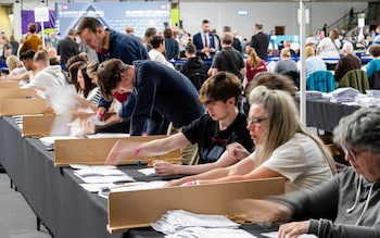 Election count at the Emirates Arena in Glasgow
