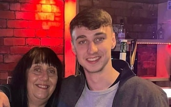 Jay Slater (right) with his mother Debbie Duncan