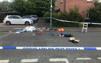 An area is cordo<em></em>ned off in Laing Close, Hainault, after the incident