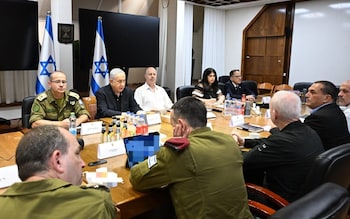The o<em></em>ngoing security cabinet meeting called to discuss Israel's reaction to the Golan Heights attack on Saturday