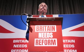 Nigel Farage speaks during a press co<em></em>nference in London