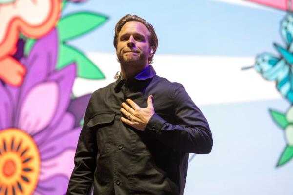 READING, ENGLAND - JULY 24: Olly Murs performs at Flackstock Festival 2023 at Englefield House on July 24, 2023 in Reading, England. (Photo by Joseph Okpako/WireImage)