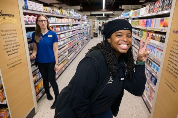 Store employees greeted every shopper with cheer.