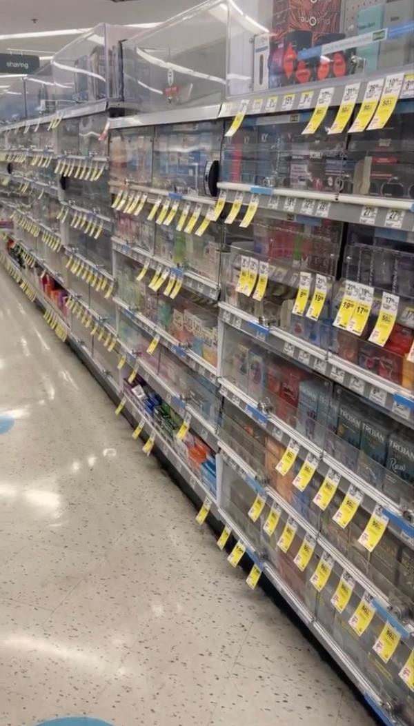 Buzzers have to be used to access the products.