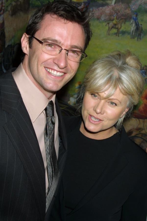 Hugh Jackman and wife Deborra-Lee Furness arriving to the 2002 Natio<em></em>nal Board of Review Annual Gala at Tavern on the Green in New York City on January 7, 2002