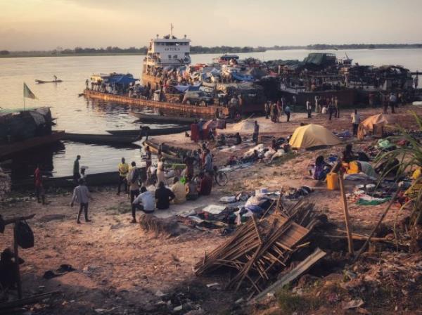 Mbandaka is a city of nearly 1.2 million along the banks of the heavily trafficked Co<em></em>ngo and Ruki rivers. Most people travel through the region by boat. (Photo by Max Bearak/The Washington Post via Getty Images)