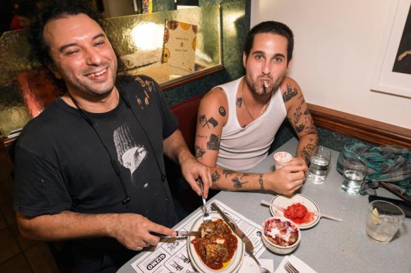 Izzi Galindo, 40, and Jordan Raf, 29, dug into their meal Thursday night savoring the flavorful meals and desserts. 
