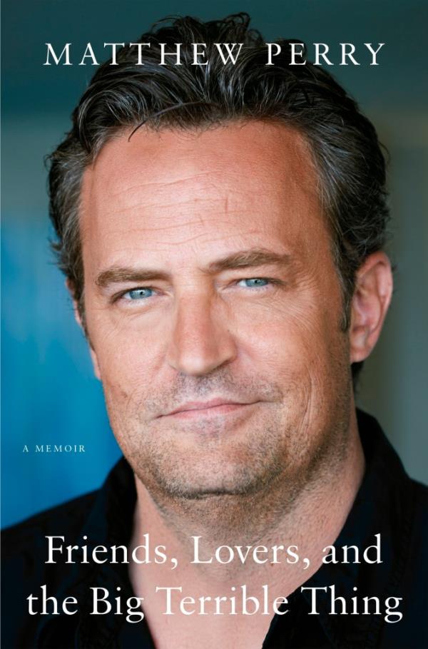 Matthew Perry on the cover of his book. 