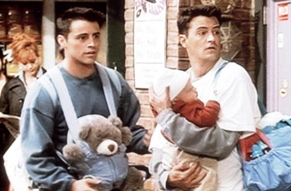 Matt LeBlanc and Matthew Perry as Joey and Chandler on 