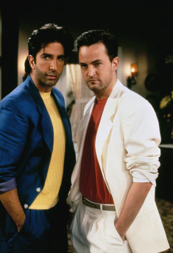 David Schwimmer and Matthew Perry as Ross and Chandler in 