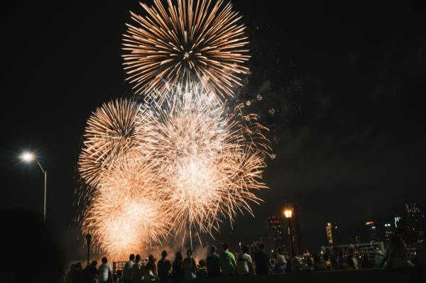 fireworks are pictured